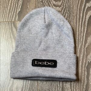 Bebe Gray Knit Beanie